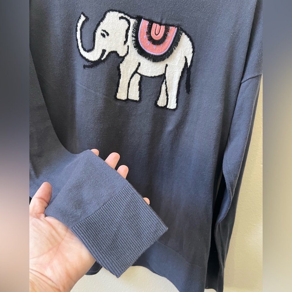 LOFT Blue-Gray Knit Lightweight Sweater - Picture 4 of 5